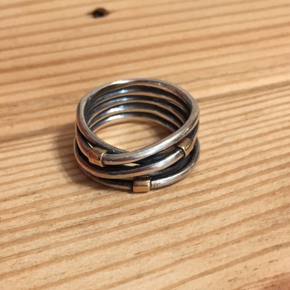 Sterling silver multi band ring